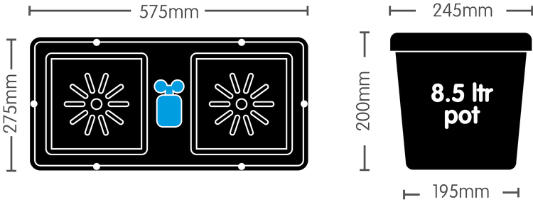 Autopot Set Easy2Grow 4x pot 8.5L tank 47L - Slika 2