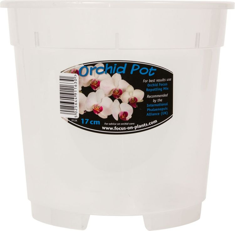 Growth Technology transparent round Pot  for orhids 17cm