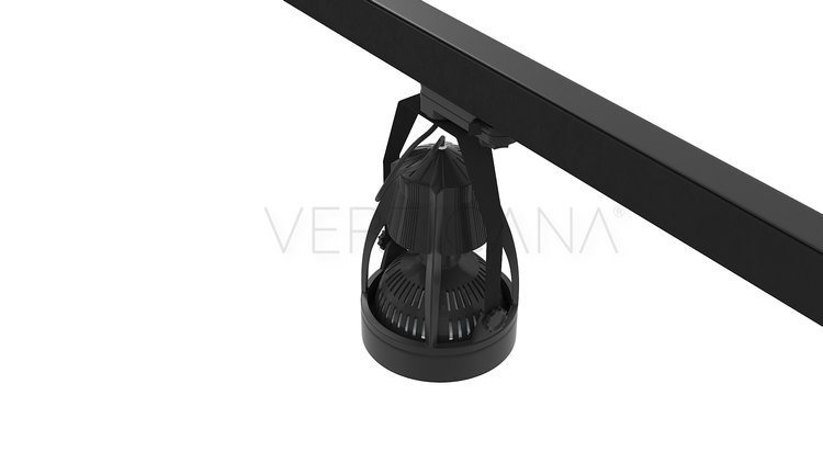 Lighting kit VERTICANA® 4x light bulb rail holder | BLACK | 45° lens - Slika 6
