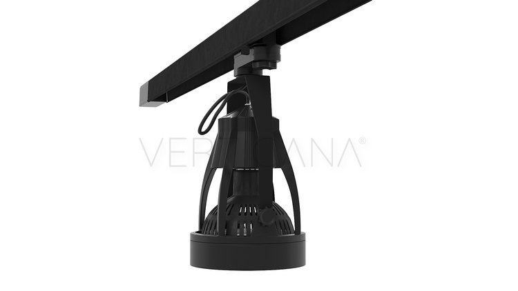 Lighting kit VERTICANA® 4x light bulb rail holder | BLACK | 45° lens - Slika 7