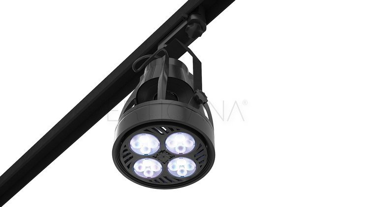 Lighting kit VERTICANA® 4x light bulb rail holder | BLACK | 45° lens - Slika 8