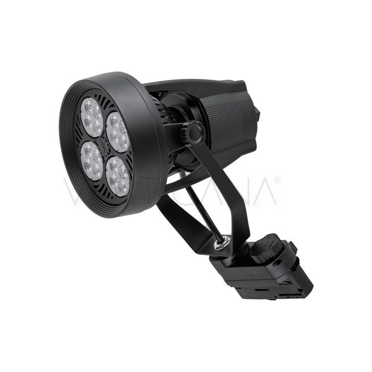 Lighting kit VERTICANA® 4x light bulb rail holder | BLACK | 45° lens - Slika 3