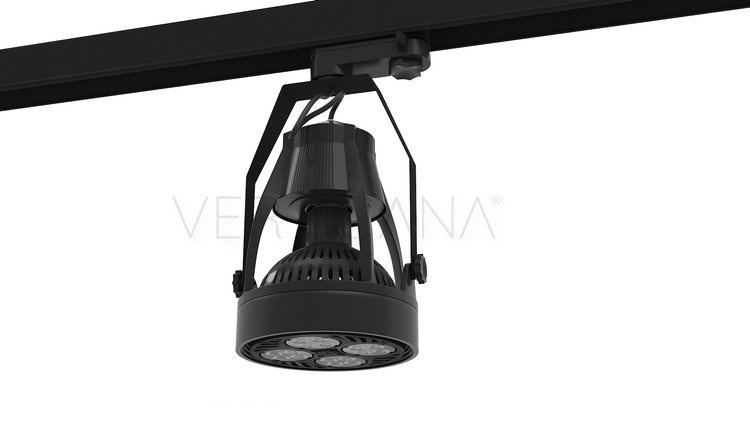 Lighting kit VERTICANA® 4x light bulb rail holder | BLACK | 45° lens - Slika 5