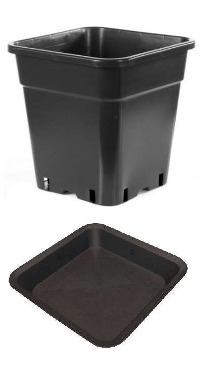 Square pot 18 L 30,5x30,5x31 cm with stand