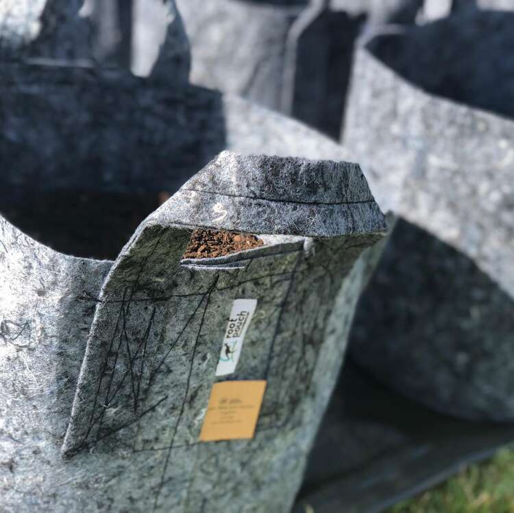 Growbag Root Pouch fabric pot 29x36cm 22L with a handle grey - Slika 5