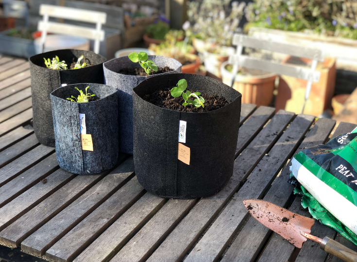 Growbag Root Pouch fabric pot 35x30cm 30L with a handle black - Slika 11