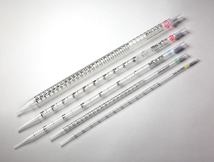 5 ml acrylic pipette graduated / reaches to the bottom of the bottle