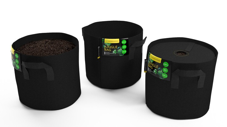 Herbgarden Jungle Bag Round 10L - fabric pot 24x24x22cm - Slika 4