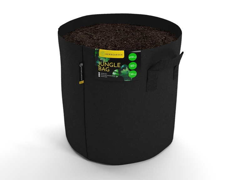 Herbgarden Jungle Bag Round 20L - fabric pot 30x30xh30cm - Slika 3