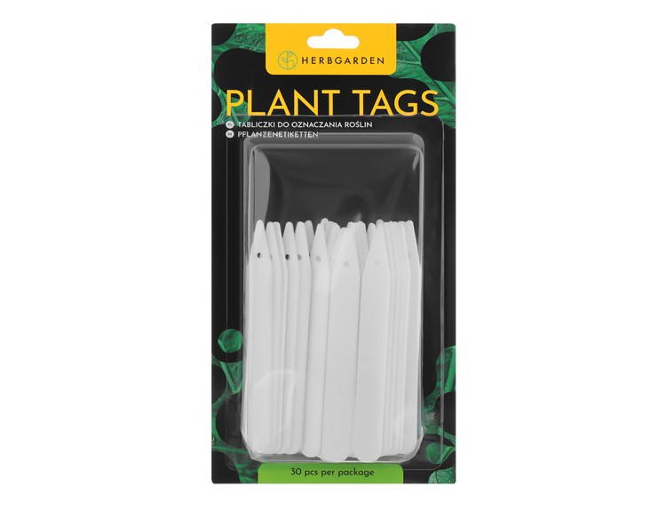 Herbgarden Plant Tags - white garden markers 30pcs