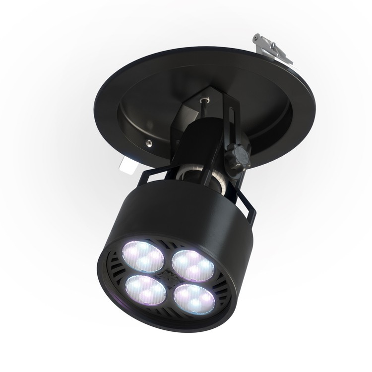 VERTICANA® SET 35W LED BULB 15° + Ceiling Holder | Black