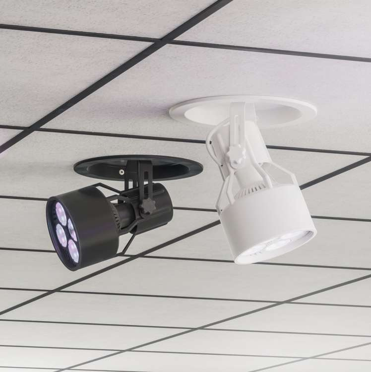 VERTICANA® SET 35W LED BULB 45° + Ceiling Holder | Black - Slika 3