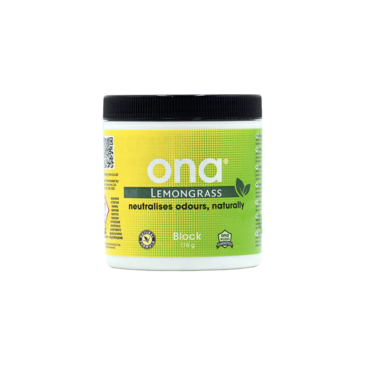 ONA Block Lemon Grass 170g  - a lemon grass odor neutralizer