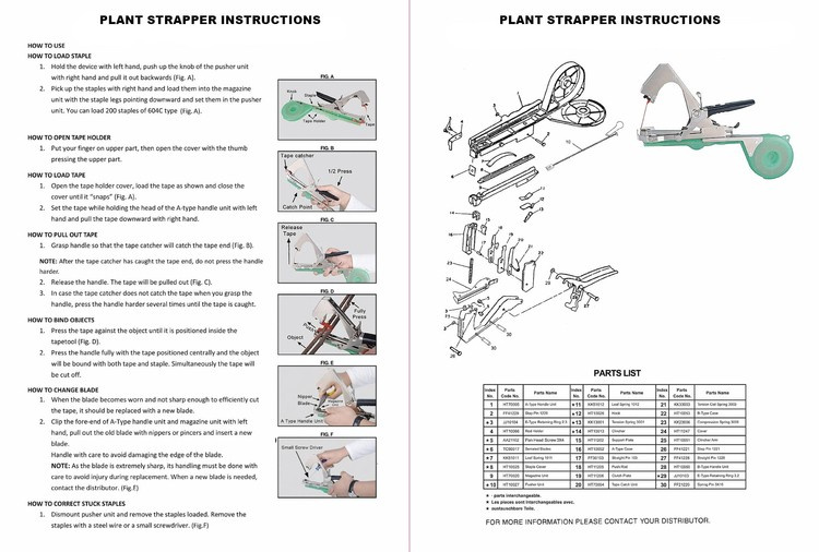 Plant Strapper Starter Pack - including 2pcs of Ribbons & Staples | Plant binding machine - Slika 5
