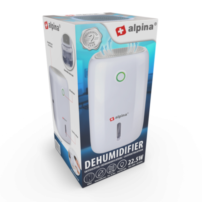 Alpina Mini Electric Dehumidifier 0.3L/D 22W | 800ml tank - Slika 3