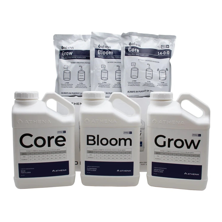 Athena Pro Mixing Kit - highly concentrated soluble fertilizers set (Pro Core, Pro Grow, Pro Bloom) - Slika 2