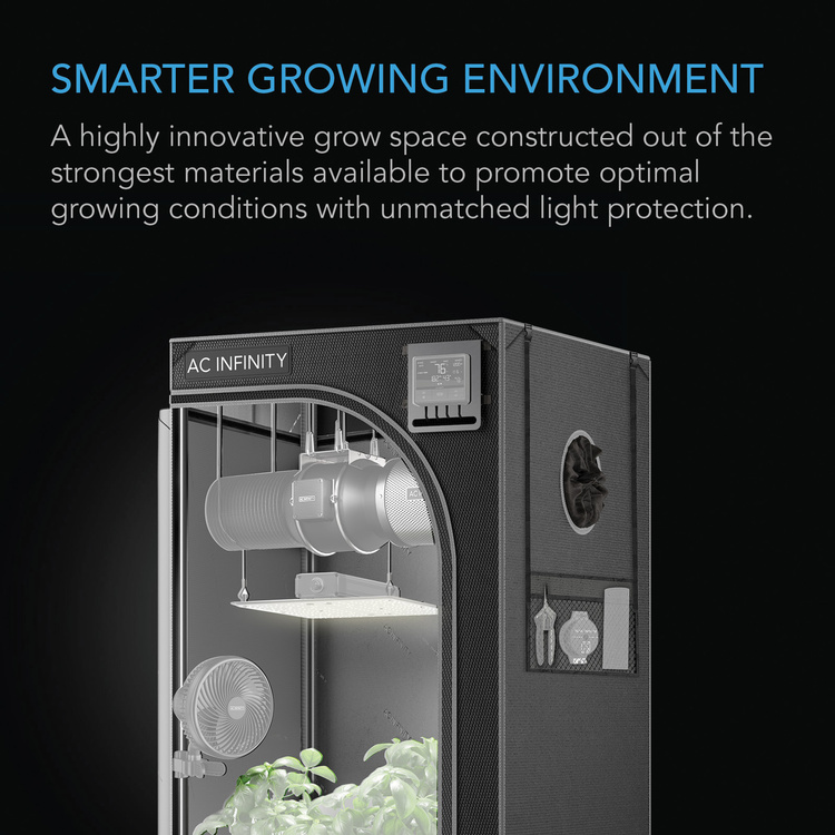 AC Infinity Cloudlab 722 60x60x180cm Mylar 2000D grow tent - Slika 2
