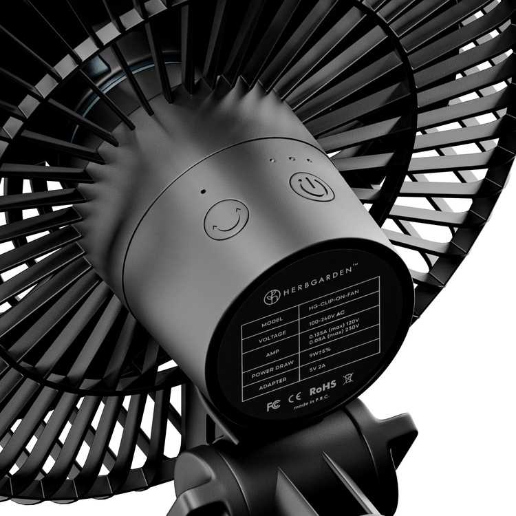 Herbgarden Oscillating Clip Fan 10W 3speed fi 150mm - designed for grow tents -- WHOLESALE 12pcs - Slika 4