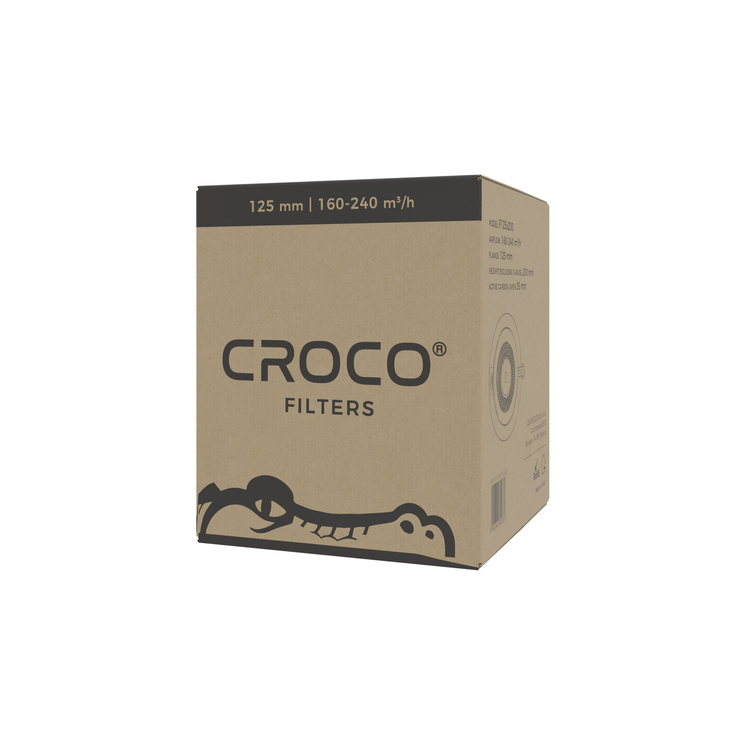 Carbon filter Croco Black 160-240 m³/h fi 125mm - Slika 12