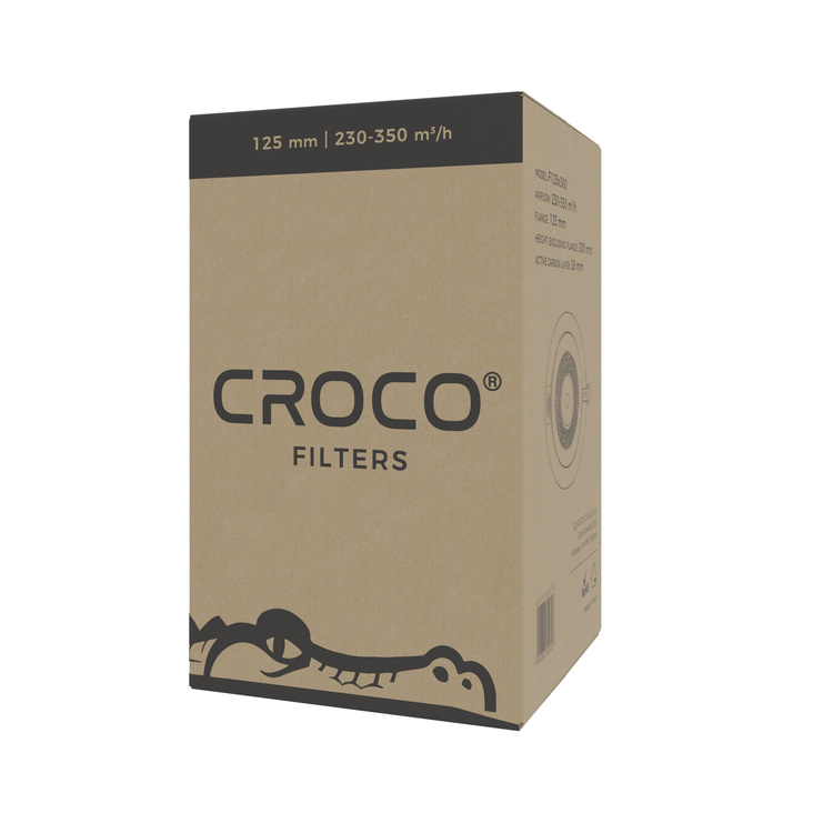 Carbon filter Croco Black 230-350 m³/h fi 125mm - Slika 12