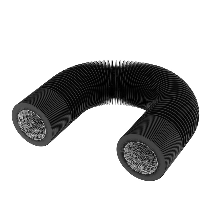 Croco Duct 125mm 2m - black 4 layer light-tite duct - Slika 4