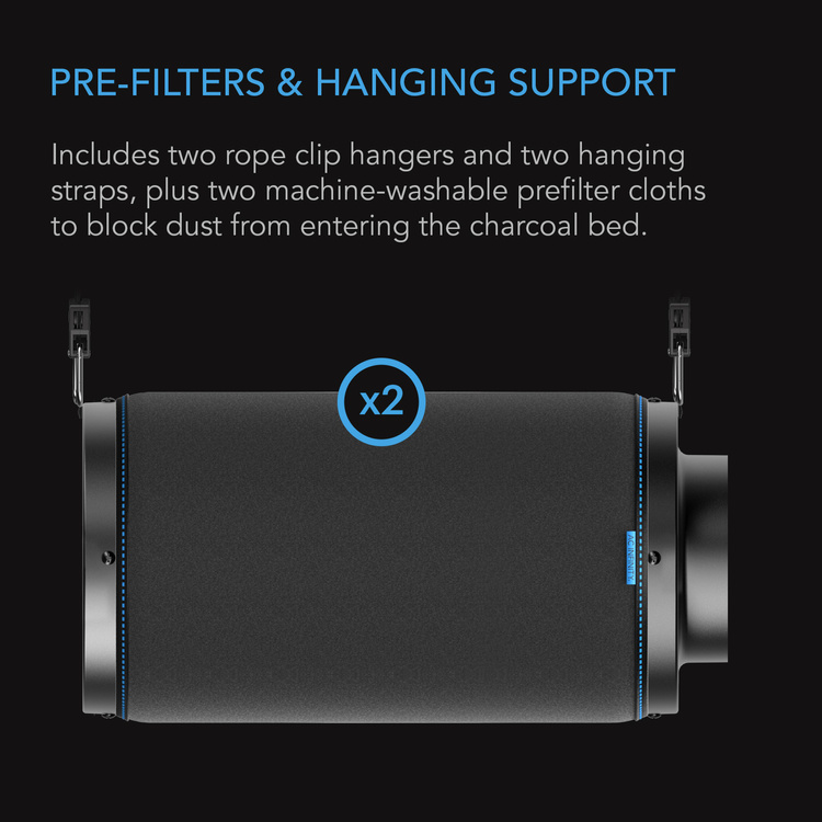 AC Infinity Carbon Filter 8'' 200mm 1300 m/3h australian premium charcoal - Slika 7