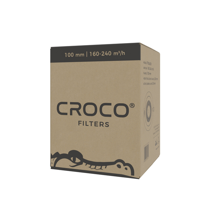 Carbon filter Croco Black 160-240 m³/h fi 100mm - Slika 12