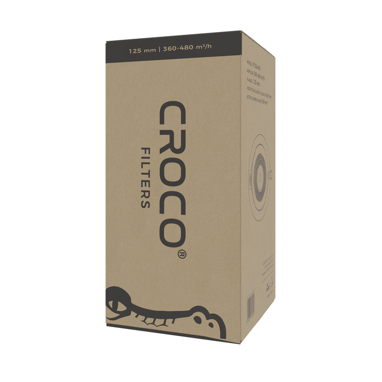 Carbon filter Croco Black 360-480 m³/h fi 125mm - Slika 12