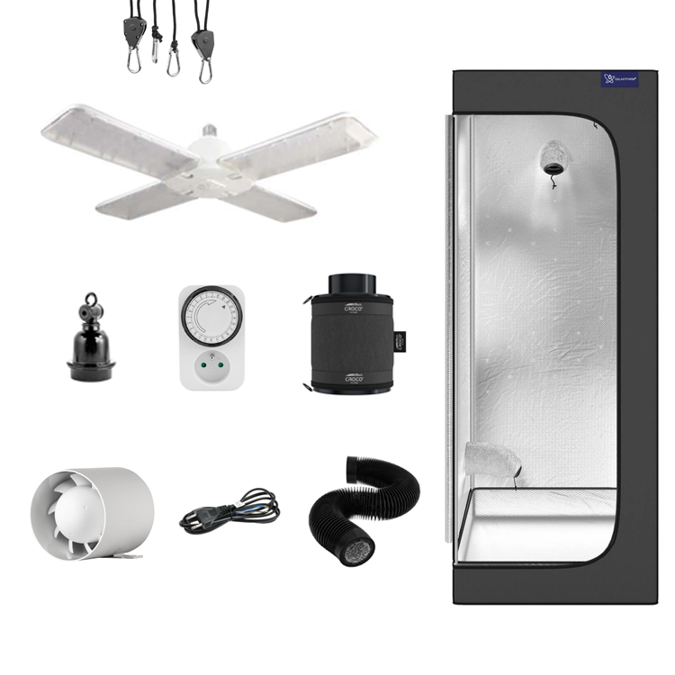 Growbox set Galaxyfarm Luna Lite 60x60x150cm + LED Agrolite 430 E27 120W