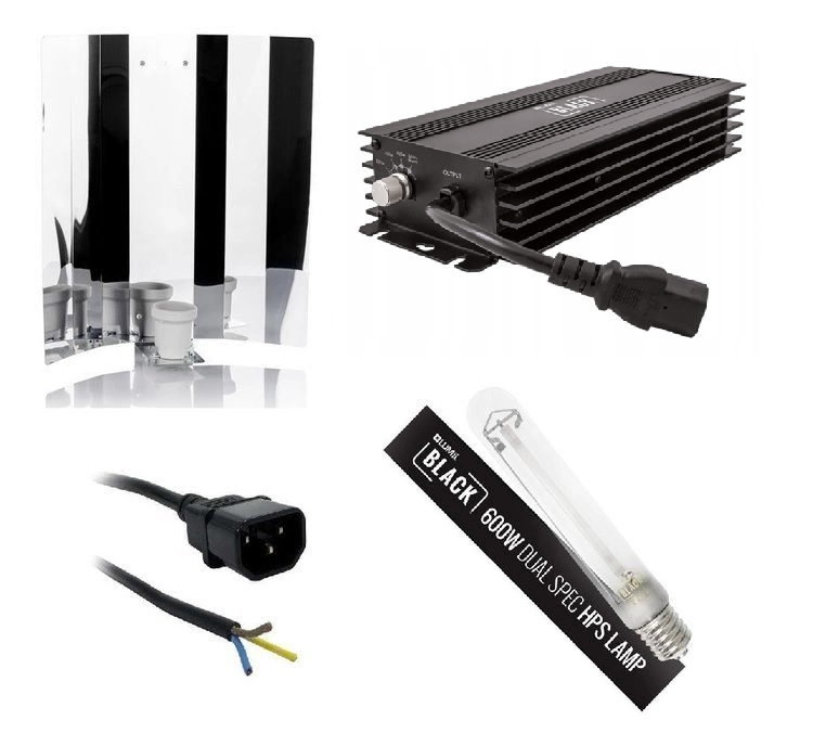 Complete hps set 600W - Lumii Black 600W Electronic Power Supply + Lumii Black 600W + Reflector + Cables