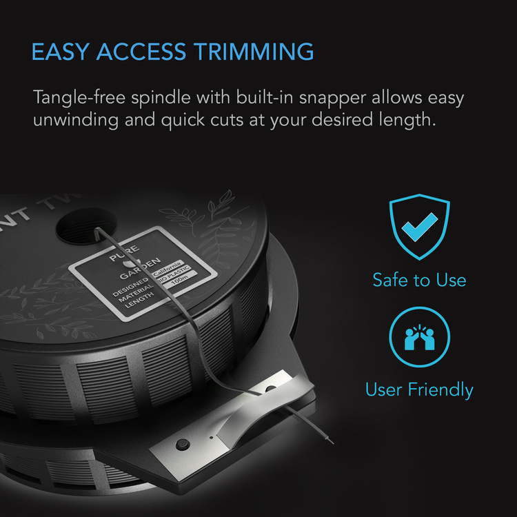 AC Infinity Black Twist Ties with Built-In Cutter 100m - garden wire - Slika 2