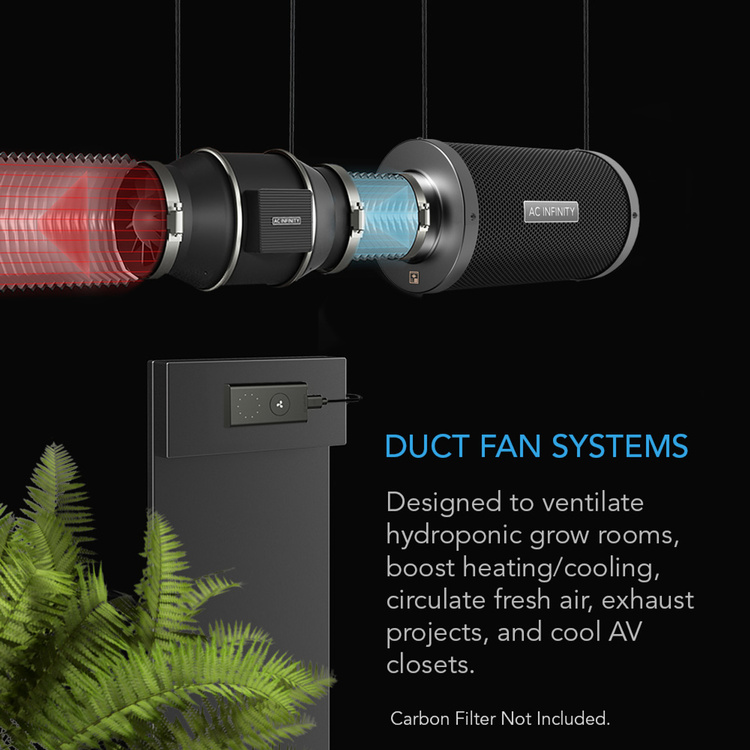 Duct fan AC Infinity CLOUDLINE PRO 200mm 1370m3/h with speed controller - Slika 3