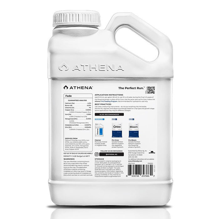 Athena Pro Fade 3,78L / 1gal – nitrogen-flushing fertilizer during flowering phase - Slika 2
